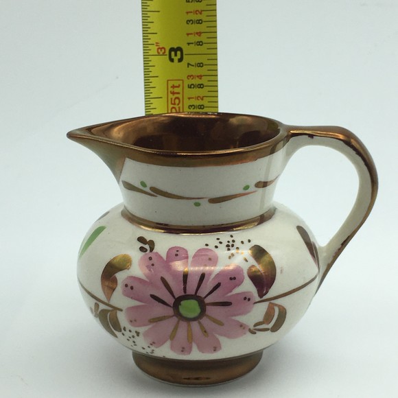 Gray's Pottery Stoke-on-Trent England Hand Painted Luster Mini Creamer Floral - Picture 7 of 8